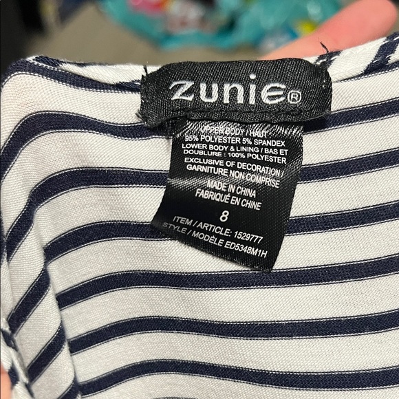 Zunie Navy and White Striped Dress - Picture 2 of 2